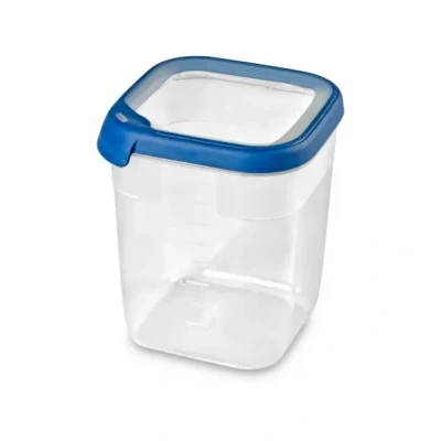 Afbeelding van Curver Grand Chef Vershoudbak Vierkant 2.6L Transparant/Donkerblauw