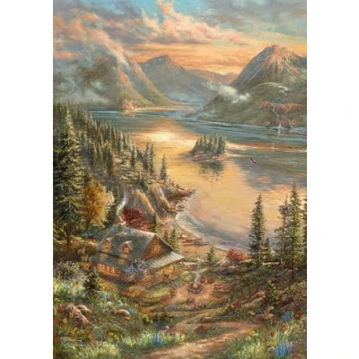 Afbeelding van Schmidt Spiele puzzel Pracht am Seeufer, Thomas Kinkade, voor volwassenen, 500 stukjes, 59710