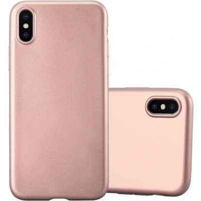 Afbeelding van Cadorabo Hoesje geschikt voor Apple iPhone X / XS in METALLIC ROSE GOUD Beschermhoes gemaakt van flexibel TPU silicone Case Cover