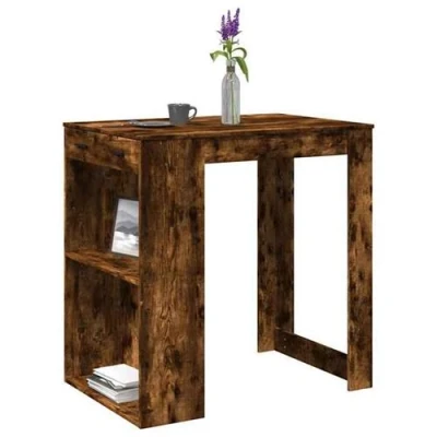 Image de vidaXL Table de bar chêne fumé 102x70x103,5 cm bois d&#039;ingénierie3309325