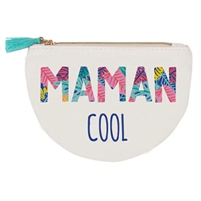 Afbeelding van Draeger Paris Mom Cool Portemonnee, Royalblue, katoenen portemonnee met ritssluiting, rits