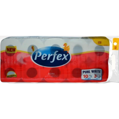 Afbeelding van Perfex Toiletpapier Pure White delicate care 10 rollen 3 laags 100% cellulose