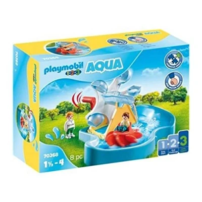 Image de Playmobil 1.2.3 Aqua 70268 Roue hydraulique avec carrousel