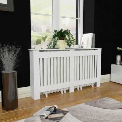 Afbeelding van Radiatorombouw 152 cm MDF wit