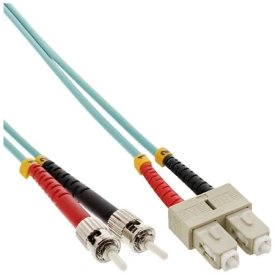 Image de Câble duplex optique en fibre InLine® SC / ST 50 125µm OM3 0.5m