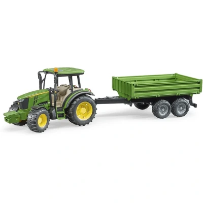 Afbeelding van Bruder John Deere 5115M met trailer 1:16