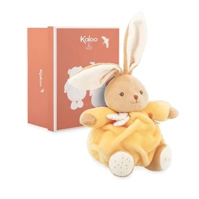 Afbeelding van KALOO pluche konijn geel 17 cm zacht dier voor baby Tender metgezel vanaf de geboorte ideale maat kleine handen geboortecadeau K214012