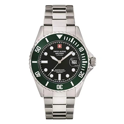 Afbeelding van Swiss Alpine Military 7053.1 Master Diver Herenhorloge, analoog, kwarts, roestvrij staal