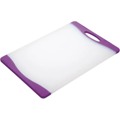 Afbeelding van Colourworks Snijplank 36,5 X 25 2 Cm Polyetheen Wit/paars