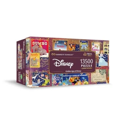 Image de Trefl Prime Puzzle UFT: Disney, Golden Age of Disney 13500 Pièces, Grand Puzzle, BIO, EKO, Collage Avec Super Héros, Divertissement pour Adultes et Enfants à Partir de 12 Ans