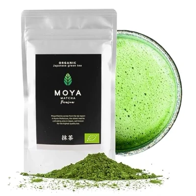 Afbeelding van MOYA Matcha PREMIUM organic green tea Thee Poeder 100 Gram