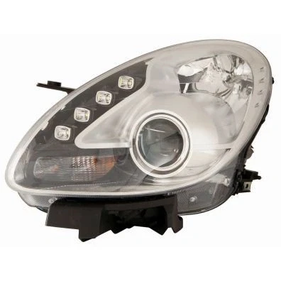 Afbeelding van ABAKUS 667 1118RMLDEM1 Koplampen rechts H7, LED, H1 Chroom Transparent Met regelmotor voor LWR PX26d, P14.5s ALFA ROMEO: Giulietta Hatchback