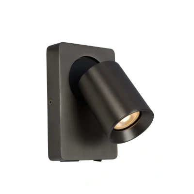 Afbeelding van Lucide Nigel Wandspot 1x5W Zwart Staal
