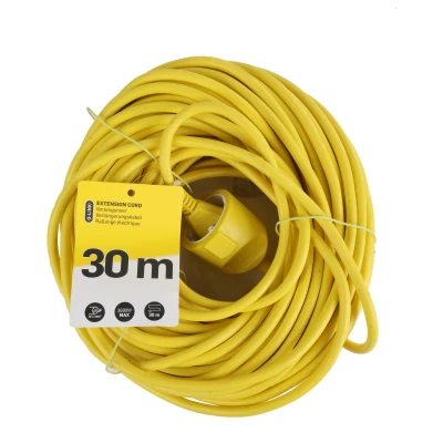 Afbeelding van Q link verlengsnoer 30 meter 2 x 1.5 mm² Max 3680 watt Geel
