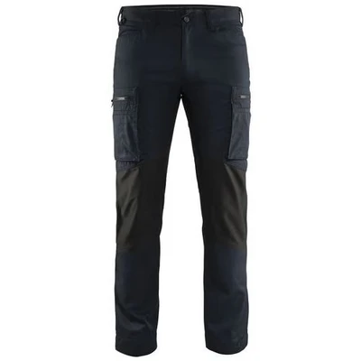 Image de Pantalon services stretch marine foncé/noir