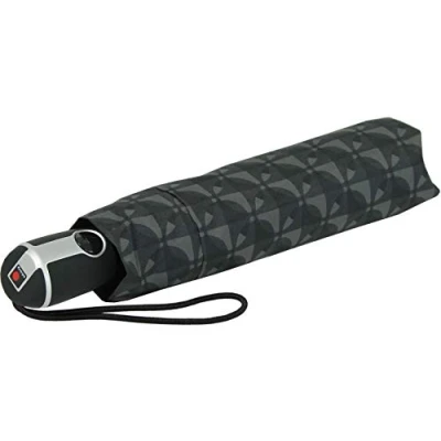Afbeelding van Knirps Duomatic Zakparaplu voor dames, Nimbus Zwart, met automatisch openen en sluiten