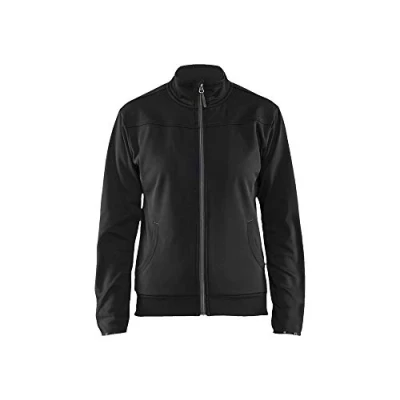 Afbeelding van Blaklader Dames service sweatshirt met rits 3394 2526 Zwart/Donkergrijs S