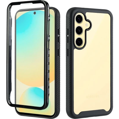Afbeelding van imoshion Hoesje Geschikt voor Samsung Galaxy S24 FE 360 Full Protective Case Zwart / Transparant