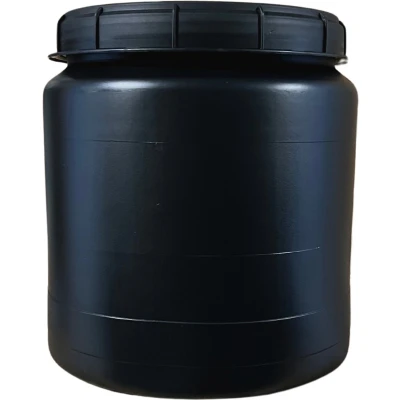 Afbeelding van Voerton Zwart 40 liter Waterkluis Schroefdeksel Luchtdicht Waterdicht Opslagcontainer Voedselcontainer