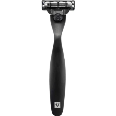 Afbeelding van ZWILLING Scheerapparaat (optimale scheerbeurt, bekroond design, Gillette Mach3 messysteem, hypoallergeen, met lemmet en beschermkap) premium zwart