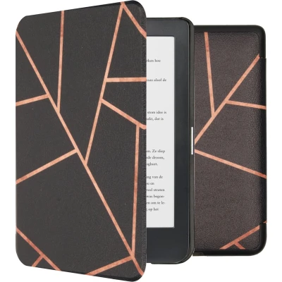 Afbeelding van Hoesje geschikt voor Kobo Clara HD E reader iMoshion Design Slim Hard Case Bookcase Black Graphic