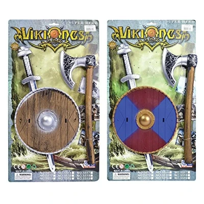 Afbeelding van Bristol Novelty Zwaard, schild en Viking bijl Set BA404 Eén maat