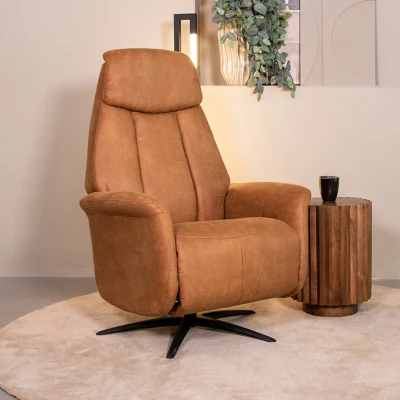 Afbeelding van LABEL51 Fauteuil Oslo Taupe Micro Suede Elektrisch 87x79x112 cm