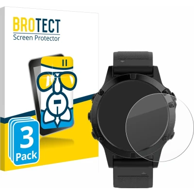 Afbeelding van BROTECT Screenprotector voor Garmin fenix 5 (47 mm) / Plus Folie Beschermfolie Beschermglas transparant (3 Stuks)
