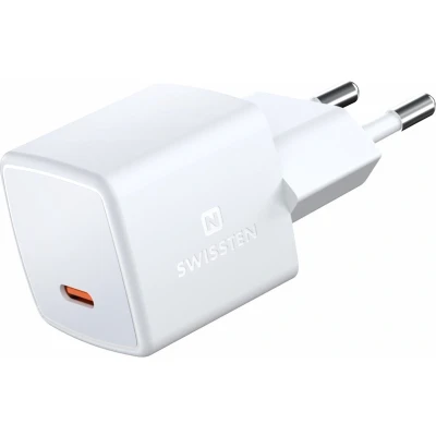 Afbeelding van Swissten USB C Snellader GaN technologie 33W Wit