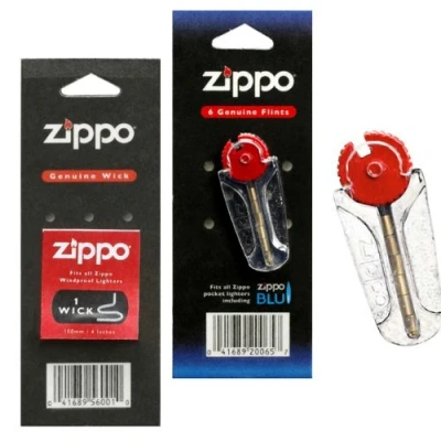 Afbeelding van Zippo een lont en dispenser van authentieke stenen aanstekeraccessoires