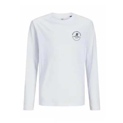 Afbeelding van Jack &amp; Jones Junior Eswift TEE NOOS Longsleeve voor kinderen, Maat: 176, White