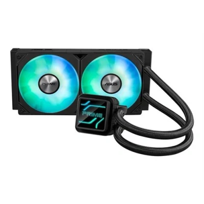 Image de ASUS Prime LC 240 ARGB Système de refroidissement liquide processeur Taille radiateur : mm (pour LGA1700, LGA1200, LGA115x Socket, AM4, AM5, LGA1851) cuivre 120