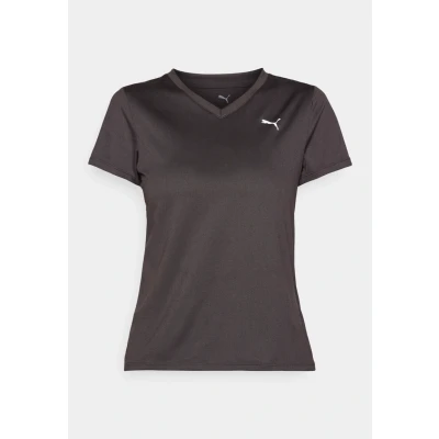 Afbeelding van TAD ESSENTIALS T shirt met V hals voor Dames, Zwart, Maat XXS PUMA