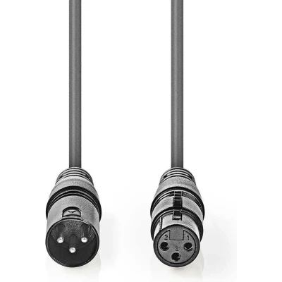 Afbeelding van DMX kabel (m/v) Nedis 10 meter (Digitaal, 110 Ohm, 3 pin)