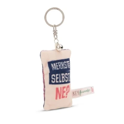 Afbeelding van NICI 62106 Pluche sleutelhanger met veelkleurige belletje voor rugzak of tas, groot en klein