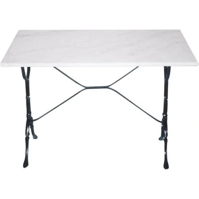Afbeelding van Wit marmeren tafel, 100x60x73 cm