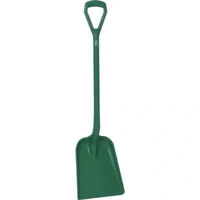 Afbeelding van Vikan Schoppen Hygiene Schep Metaaldetecteerbaar Groen Rechte Steel 1.040mm Blad 327x271mm