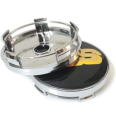 Afbeelding van 4 stuks naafdoppen voor BBS 56 mm 60 65 68 zwart goud