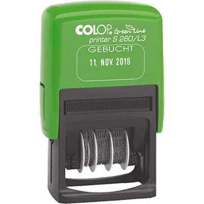 Afbeelding van Colop, Stempel, Datumstempel zelfinktende S260 Stempeloppervlakte afmetingen: 45 x 24 mm Stempelschrift kleur...