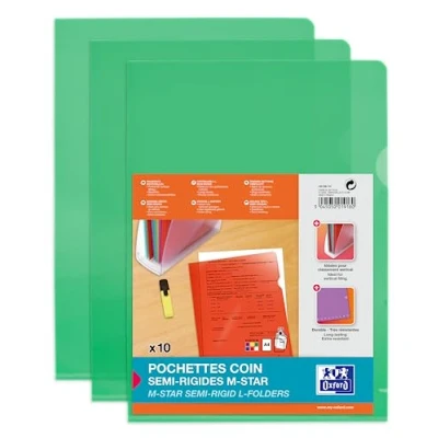 Afbeelding van Oxford 100206710 map Polyvinyl chloride (PVC) Groen A4