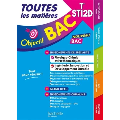 Image de Objectif BAC 2026 Terminale STI2D Toutes les matières