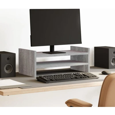 Afbeelding van vidaXL Monitorstandaard 50x27x20 cm bewerkt hout grijs sonoma eiken