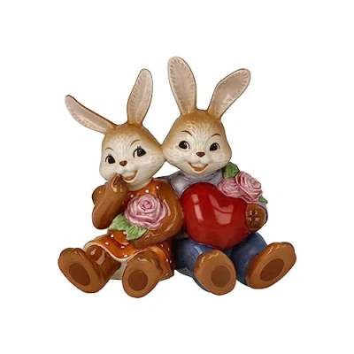 Afbeelding van Goebel Pasen Decoratief beeld Haas Mijn Valentijnsliefje Aardewerk 12cm Paashaas