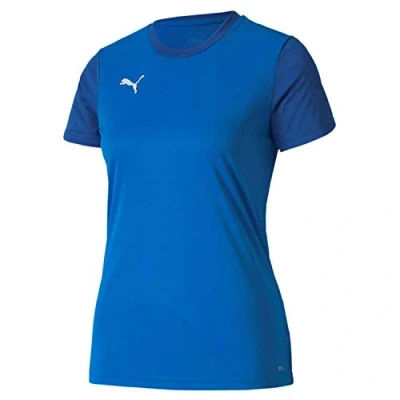 Afbeelding van Puma Teamgoal 23 Sideline Tee W T shirt voor dames, zwart asfalt, XL, Elektrisch Blue Lemonade team Power