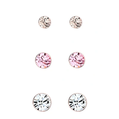 Afbeelding van Elli 3 PACK Basic Oorbellen rosegoldcoloured, Dames, Maat: One Size, Rosegold coloured