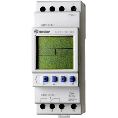 Afbeelding van Finder 12.22.8.230.0000 Schakelklok voor DIN rails 230 V/AC Weekprogramma