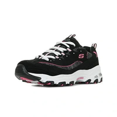 Afbeelding van Skechers D&#039;Lites Biggest Fan 11930 nvw lage damessneakers, zwart.