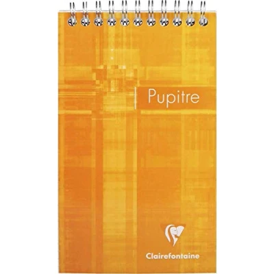 Afbeelding van Clairefontaine 8646C Een muziekstandaard met spiraalbinding, 10,5 x 17 cm, 160 gelinieerde afneembare pagina&#039;s, wit papier, 90 g, gelamineerde kaartomslag, willekeurige kleur