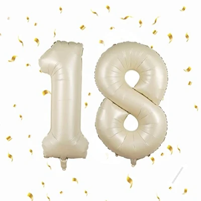Afbeelding van Maclunar Partyballonnen voor kinderen (beige, 18)
