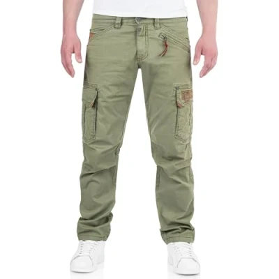 Afbeelding van Timezone RogerTZ Roger Cargobroek voor heren, modern, Kaki gewassen